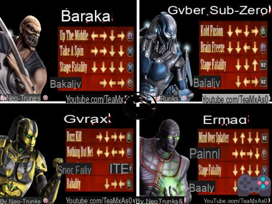 Consejos de Mortal Kombat: toda la lista de Fatality y Babality