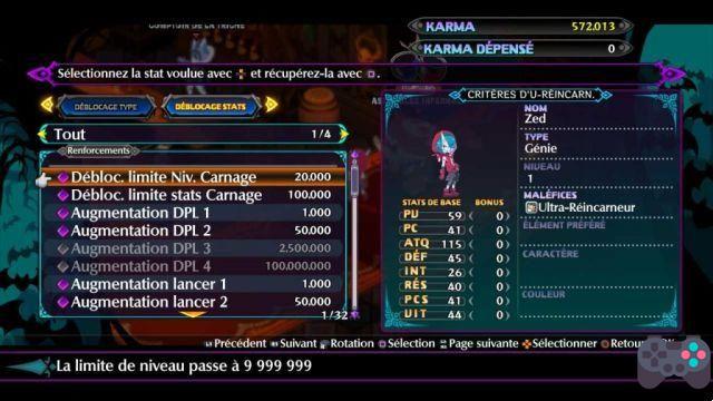 Guía Disgaea 6 cómo desbloquear la dimensión carnage y superar el nivel 9999