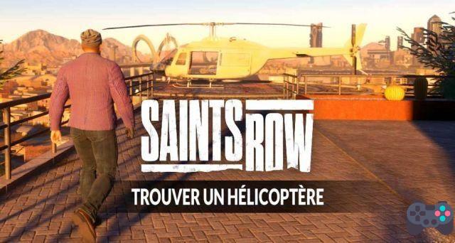 Guide Saints Row where to find a helicopter to fly over the MAP