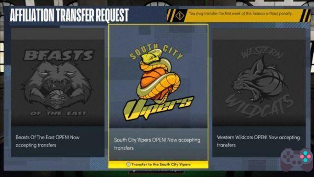 NBA 2K22 – How to Change City Affiliation