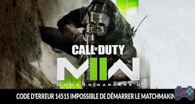 Call of Duty Modern Warfare 2 – código de erro 14515 incapaz de iniciar Matchmaking