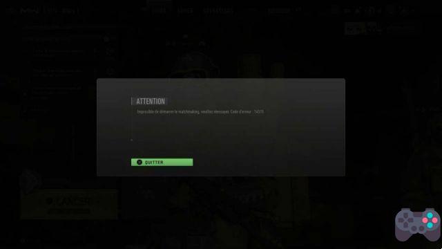 Call of Duty Modern Warfare 2 – error code 14515 unable to start Matchmaking