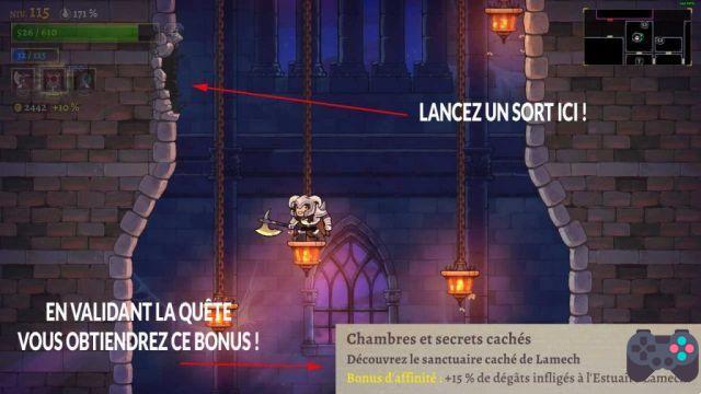 Guide Rogue Legacy 2 quest rooms and hidden secrets where the sanctuary of Lamech is