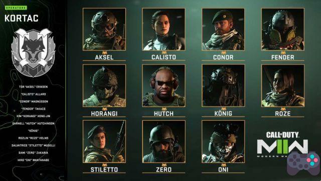 La lista de todos los operadores para desbloquear en Call of Duty Modern Warfare 2 y Warzone 2.0