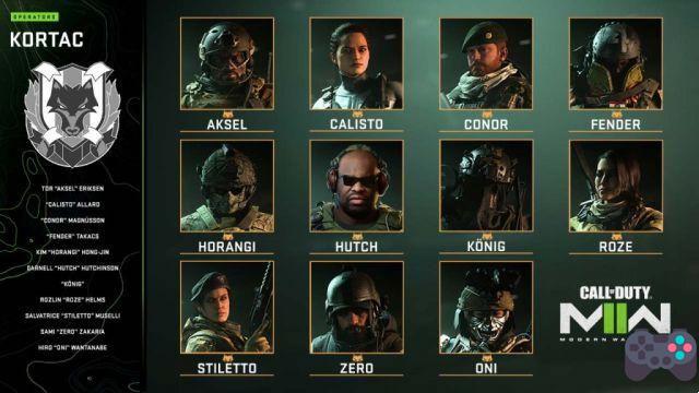 L'elenco di tutti gli operatori da sbloccare in Call of Duty Modern Warfare 2 e Warzone 2.0