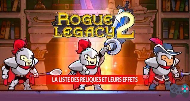 Guía Rogue Legacy 2 la lista de reliquias a encontrar y sus efectos en las clases