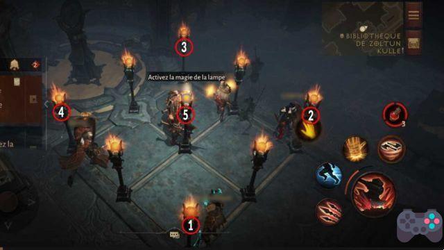 Diablo Immortal quest for the lost runes how to light all nine lamps at the same time