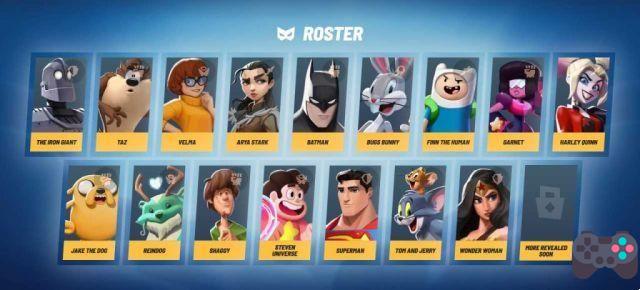 What is the list of playable characters (roster) in Multiversus when it is released?