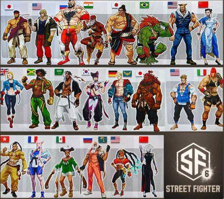 La lista de personajes/luchadores que se pueden jugar en Street Fighter 6