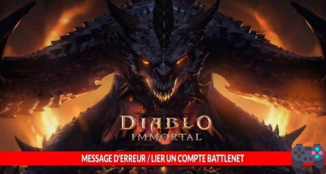 Diablo Immortal has problems linking its BattleNet account to the game on the mobile version